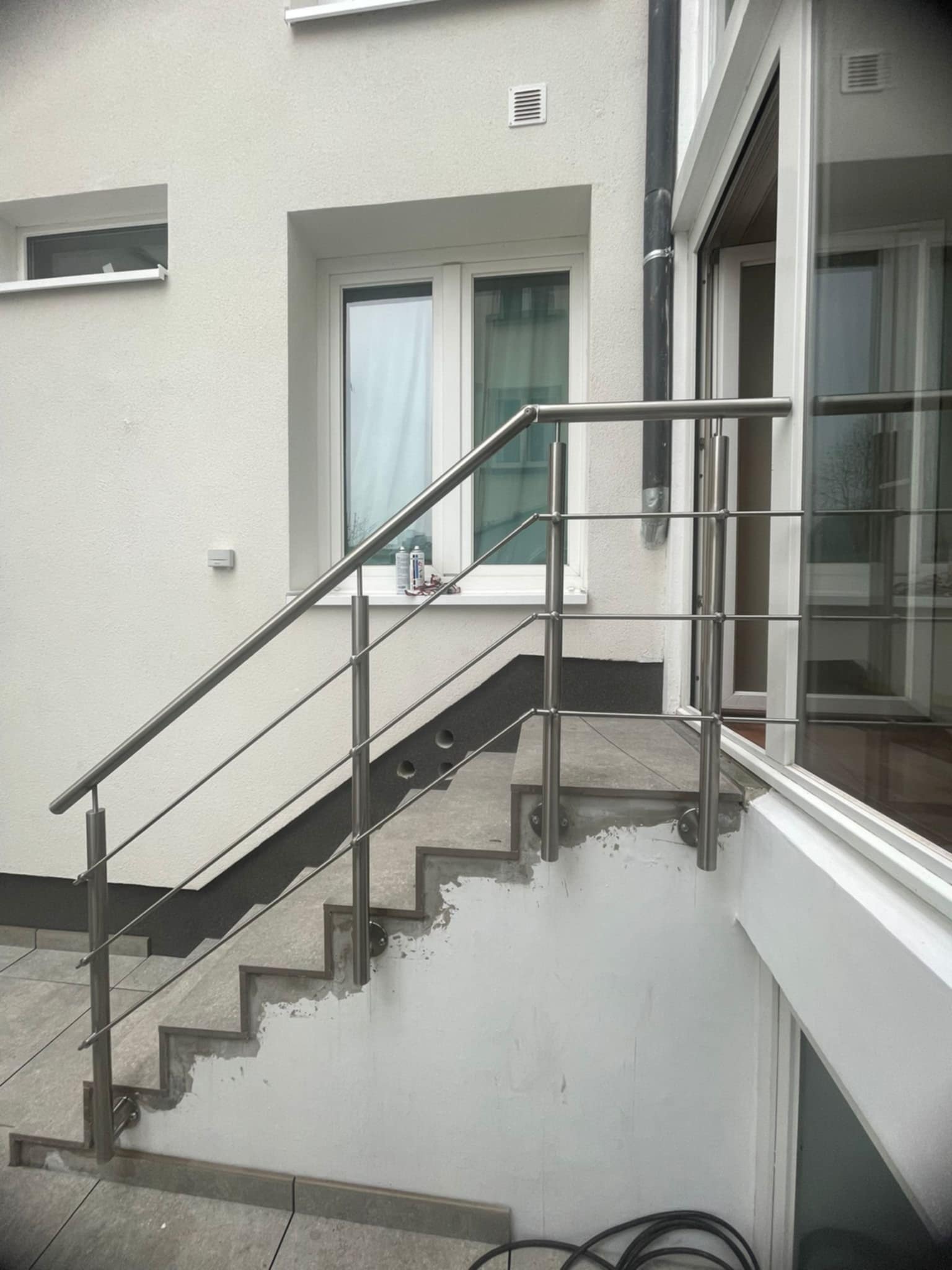 escalier garde corps en inox